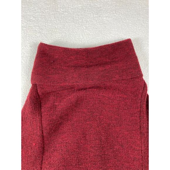 Chicos Shaw Womens OS Maroon Sweater Fringe Textured Knit Scarf Metallic Thread - Picture 6 of 12